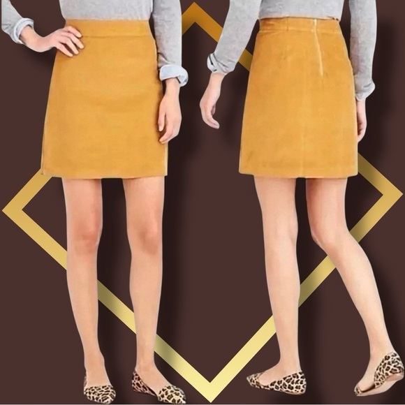 J. Crew Dresses & Skirts - J. Crew Mercantile Corduroy A-Line Mini Skirt in “Marigold Deep Yellow” Size 2